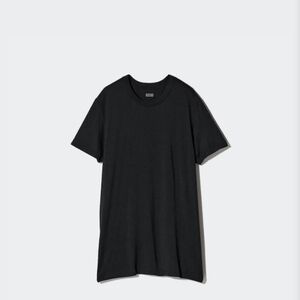 Uniqlo HEATTECH Crew Neck Short Sleeve T-Shirt - Black